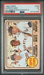 1968 Topps Superstars Killebrew, Mays, Mantle #490 PSA 5